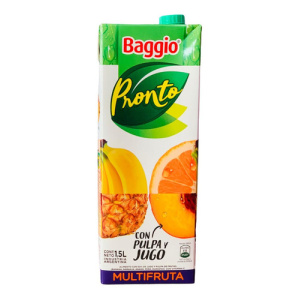 Baggio Pronto 1 lt ( Naranja/Multifruta) x 8 un.